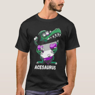 Camiseta Asexual Rex Dino Ace Corazón Lgbqa Bandera Asexual