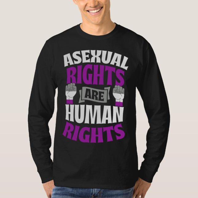 Camiseta Asexual Rights Are Human Rights Protest March Ace  (Anverso)
