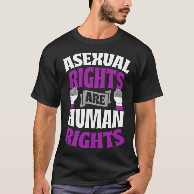 Camiseta Asexual Rights Are Human Rights Protest March Ace  (Anverso)