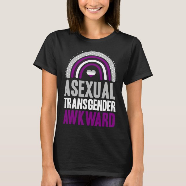 Camiseta Asexual Transgender Awkward Asexual Pride Bohemian (Anverso)