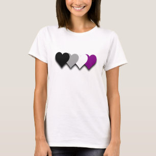 Camiseta Asexualidad corazones de orgullo T-Shirt