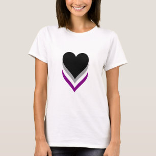 Camiseta Asexualidad corazones de orgullo T-Shirt