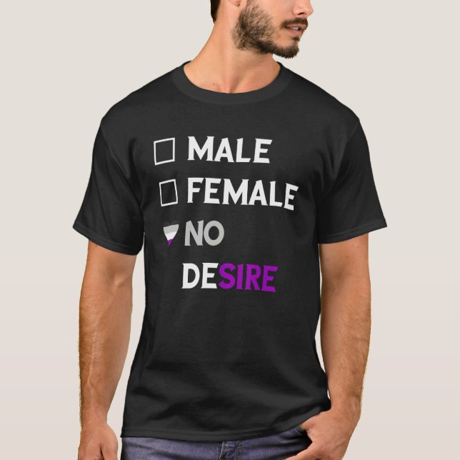 Camiseta Asexualidad No Desear Hombre Mujer Bandera Asexual (Anverso)