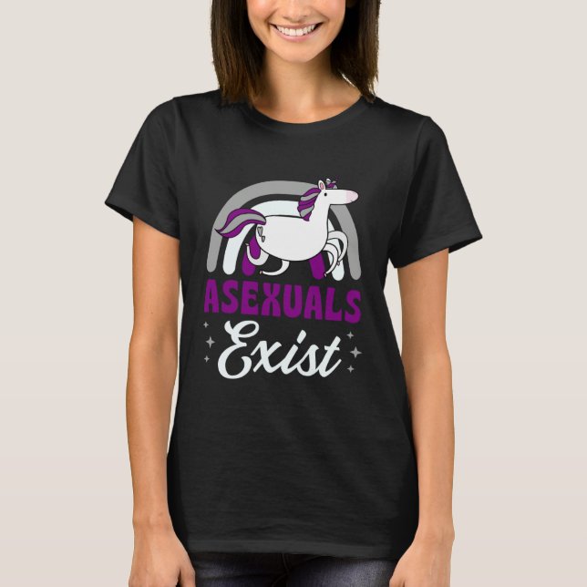 Camiseta Asexuals Exist Asexual Pride Minimalist Rainbow Un (Anverso)