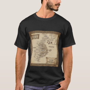 Camiseta Asgard y Midgard - Mapa de Reinos de Fantasía