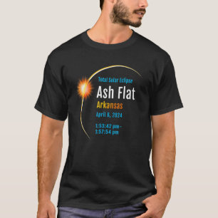 Camiseta Ash Flat Arkansas Ar Eclipse Solar Total 2024 1