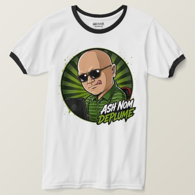 Camiseta Ash Nom DePlume Ringer (Anverso del diseño)
