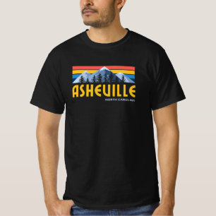 Camiseta Asheville Montañas Retro Vintage