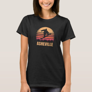 Camiseta Asheville North Carolina Snowboarding Vintage Nc 8