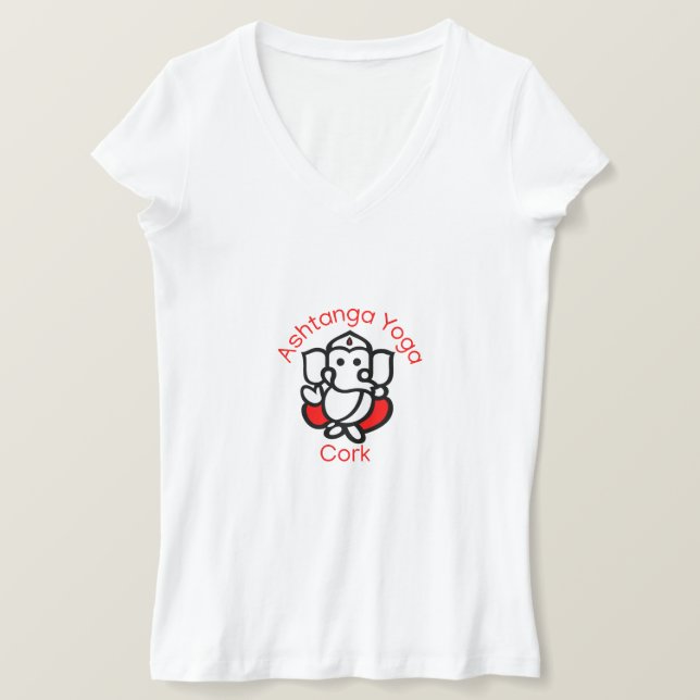Camiseta Ashtanga Yoga Cork V-Neck (Anverso del diseño)