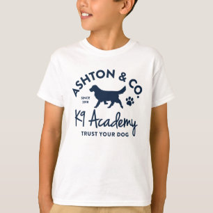 Camiseta Ashton & Co. K9 Academy 1c Logo Niños