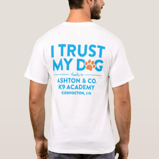 Camiseta Ashton & Co. K9 Academy Confío en mi perro Blanco