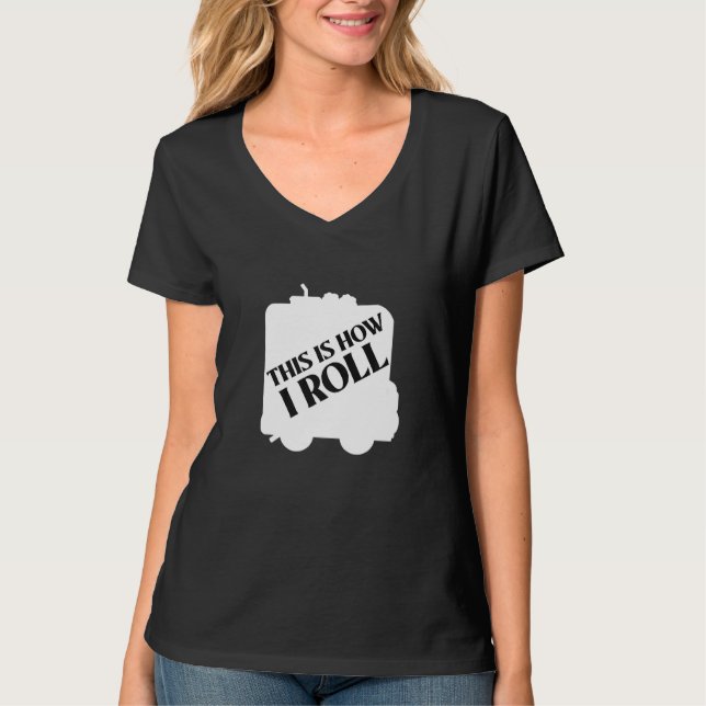 Camiseta Así es como hago circular comida en camiones (Anverso)