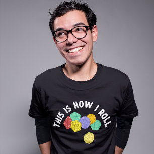 Camiseta Así es como hago correr los dados divertidos de lo