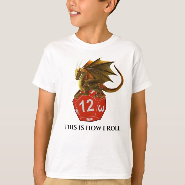 Camiseta Así es como lanzo los dados de Dragón (Anverso)