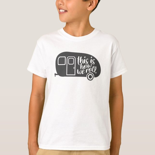 Camiseta Así es como rodamos el lema gracioso de Caravan Ca (Anverso)