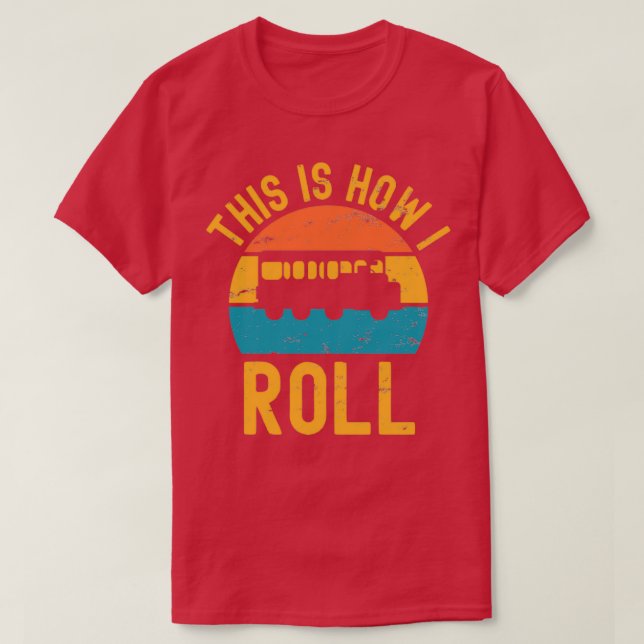 Camiseta Así es como rollo el autobús escolar 5 (Diseño del anverso)