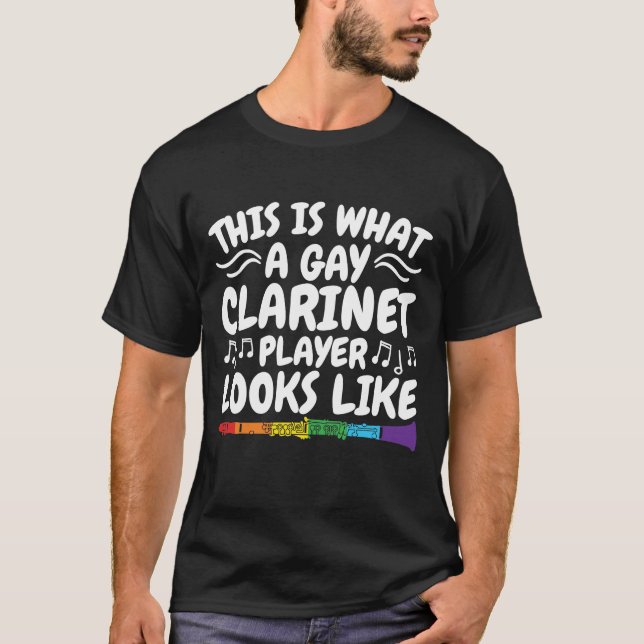 Camiseta Así es como se ve un jugador gay de Clarinet (Anverso)