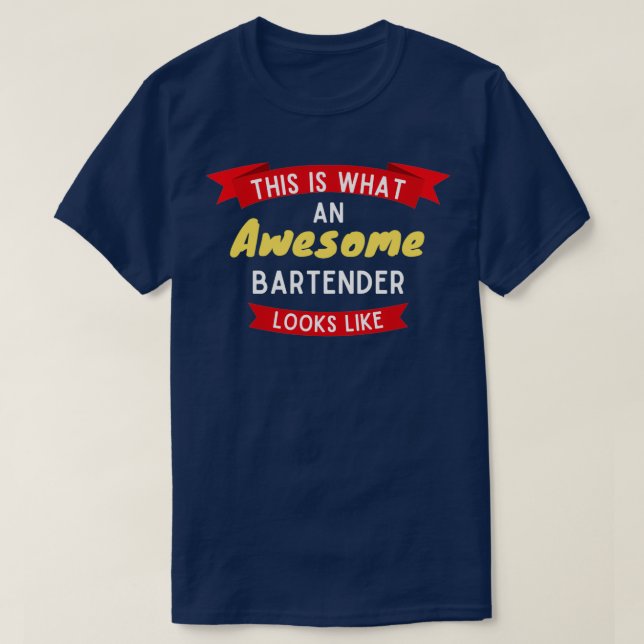Camiseta Así Es Como Se Ve Un Maravilloso Barman 4 (Diseño del anverso)