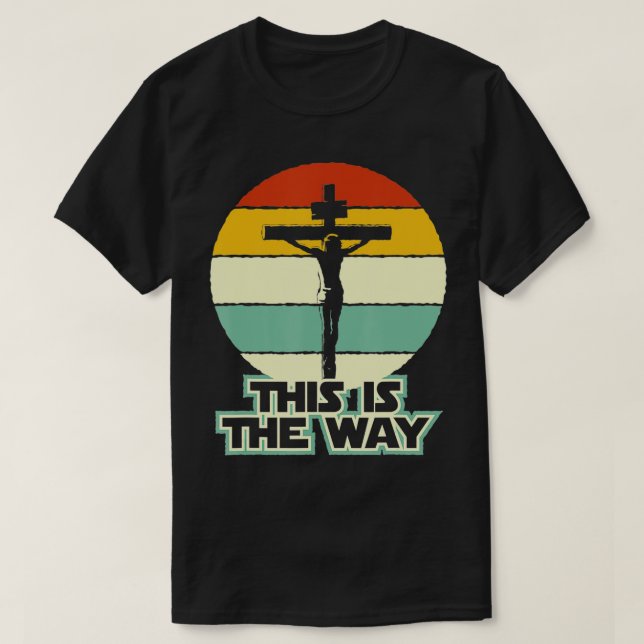 Camiseta Así es Jesús en el Vintag Crucifijo (Diseño del anverso)