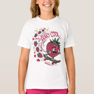 Camiseta Así que Berry fresca Fresa dulce en patineta