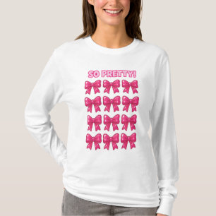 Camiseta Así que Bonito rosado dobla la estética de la coqu