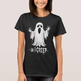 Camiseta Así que creí a Halloween Boo Ghost Funny Creep Yea