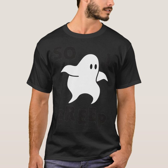 Camiseta Así que creí Halloween Fantasmo Famoso Fantasma Ha (Anverso)