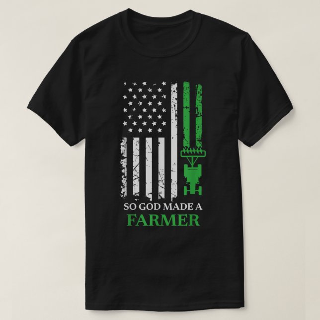 Camiseta Así Que Dios Hizo Un Agricultor, Agricultor Agríco (Diseño del anverso)