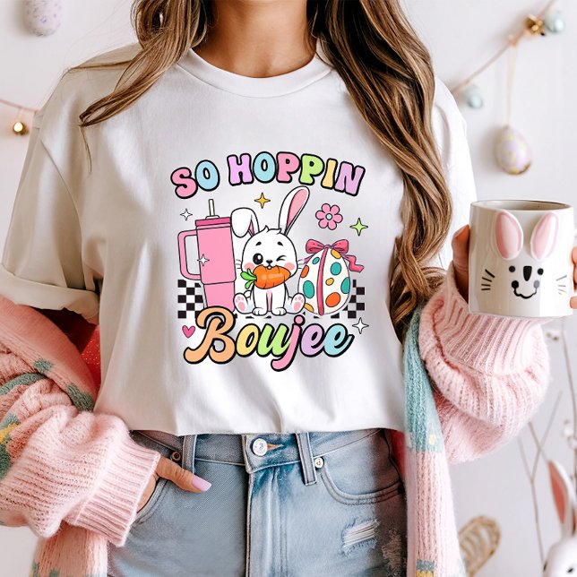 Camiseta Así que Hoppin’ Boujee Tee de Pascua; lindo conejo (Subido por el creador)