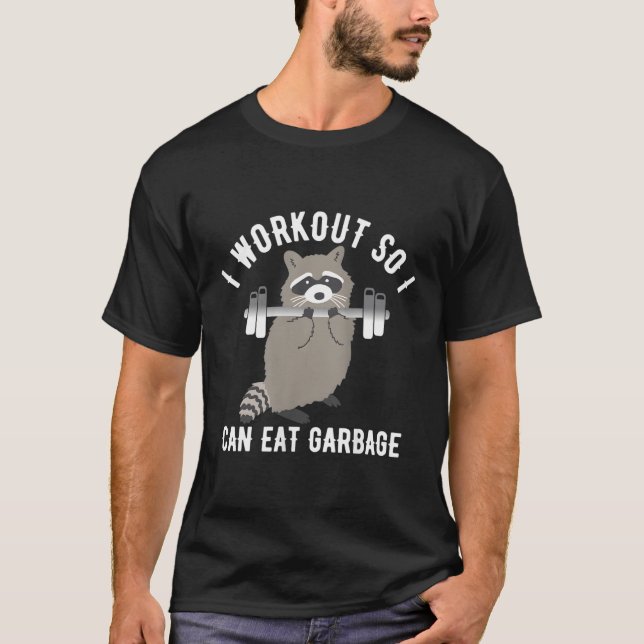 Camiseta Así que puedo comer basura Raccoon Trash Panda Wor (Anverso)