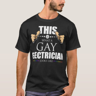 Camiseta Así se ve un electricista gay en la comunidad LGBT