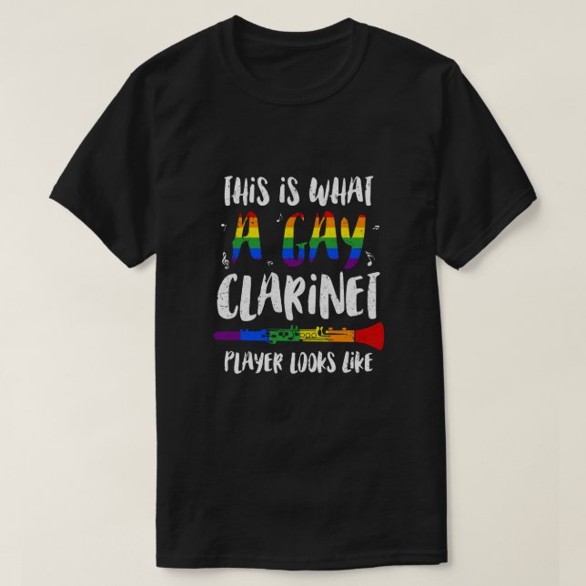 Camiseta Así Se Ve Un Gay Clarinet Como LGBT (Diseño del anverso)