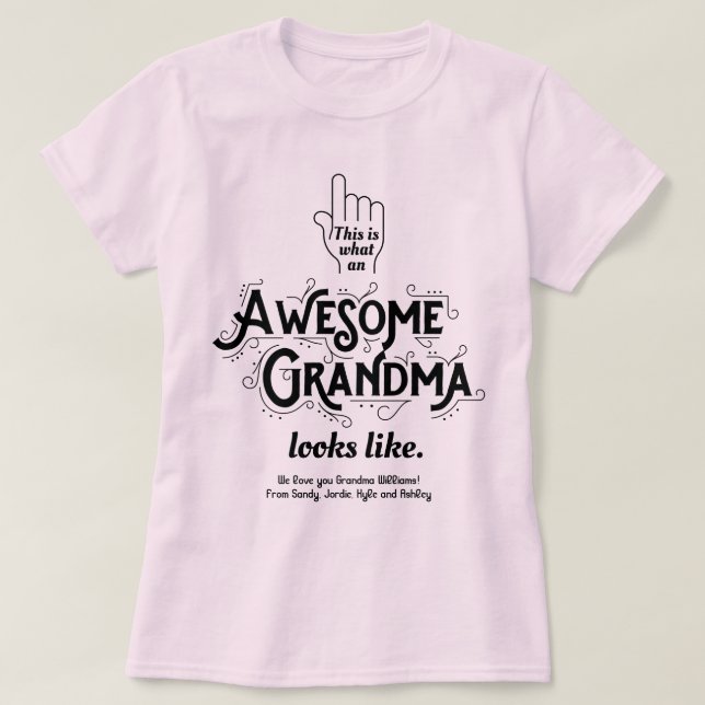 Camiseta Así Se Ve Una Abuela Increíble Como Personalizado (Diseño del anverso)