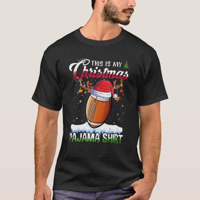 Camiseta Así Son Mis Navidades Navidades De Fútbol De Pajam (Anverso)