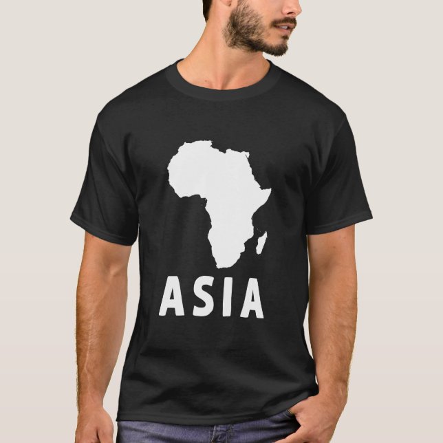 Camiseta Asia África Extraña mordaza Extraña Humor Oscuro J (Anverso)