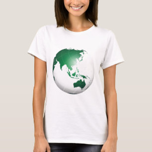 Camiseta Asia Australia Oceania Green Globe