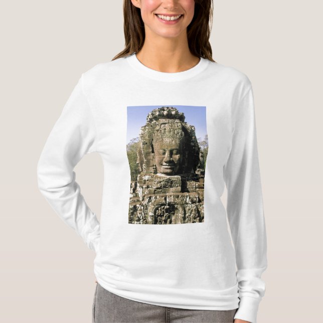 Camiseta Asia, Camboya, Siem Reap. Angkor Thom, jefes de (Anverso)