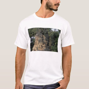 Camiseta Asia, Camboya, Siem Reap. Enormes esculturas de pi