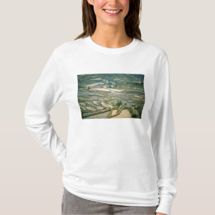Camiseta Asia, China. Terrazas de arroz inundadas cerca de 