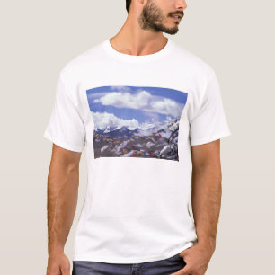 Camiseta Asia, China, Tibet, paso de Tangla. Banderas de or