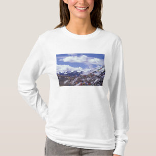 Camiseta Asia, China, Tibet, paso de Tangla. Banderas de or