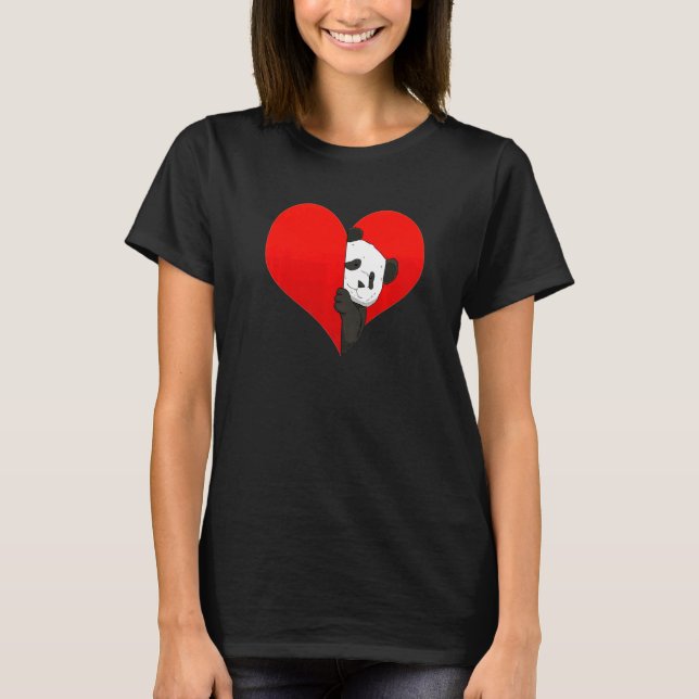 Camiseta Asia Cute Love Panda Pun Bear Heart (Anverso)