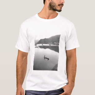 Camiseta Asia, Japón, Iwakuni. Pescadores y puente históric