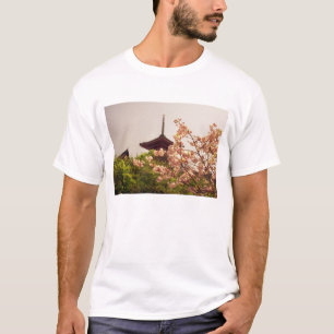 Camiseta Asia, Japón, Kyoto, templo Kiyomizu en primavera