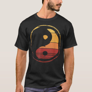 Camiseta Asia Kawaii Asia Japonesa Yin Y Yang Retro