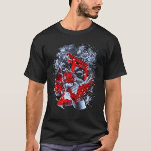 Camiseta Asia Koi Pez Flor de Loto Templo Sakura Nenúfar