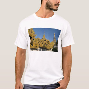Camiseta Asia, Myanmar, Yangon. Estupa dorada de Shwedagon 
