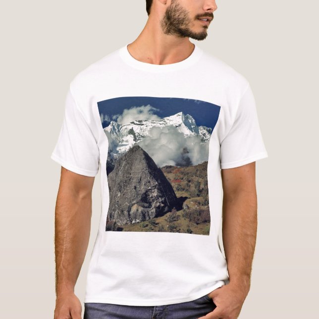 Camiseta Asia, Nepal, Sagarmatha NP. Una oración budista (Anverso)