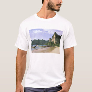 Camiseta Asia, Tailandia, Krabi. Playa West Railay, larga